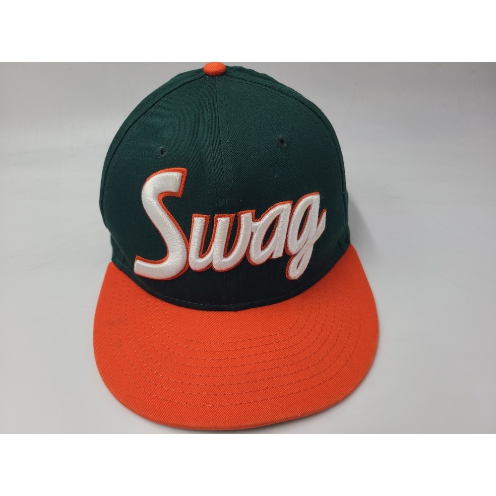 Swag New Era 9Fifty Snapback Hat Cap Skate Skateboard Surf Logo Men Green Orange